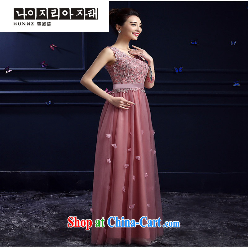 Products hannizi 2015 new spring and summer Korean-style red stylish double-shoulder-length, wedding dress toast service bridal gown 豆沙 color M, Korea, (hannizi), and, on-line shopping