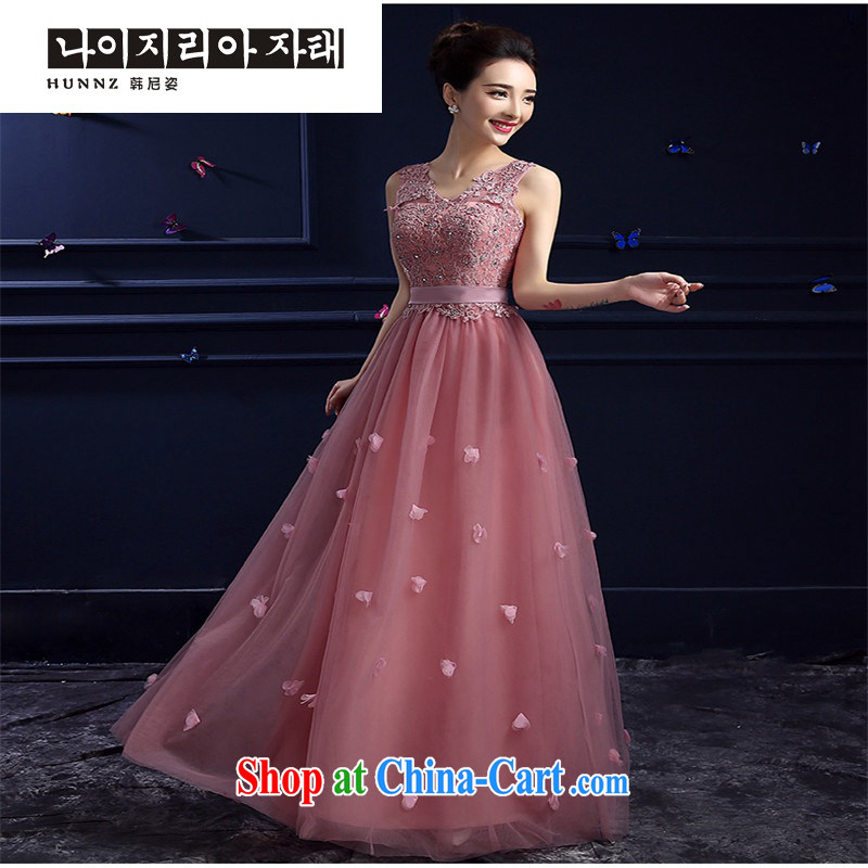 Products hannizi 2015 new spring and summer Korean-style red stylish double-shoulder-length, wedding dress toast service bridal gown 豆沙 color M, Korea, (hannizi), and, on-line shopping
