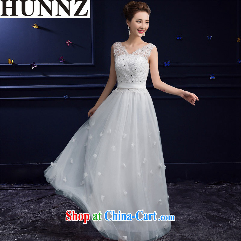 Products HUNNZ 2015 new spring and summer stylish Red double-shoulder-length, wedding dress banquet toast serving white XXL, HUNNZ, shopping on the Internet