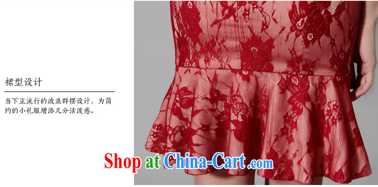 A lifetime by Ms. red wedding dress summer Korean version in cultivating cuff lace banquet dress dresses red XL code 15 days pre-sale pictures, price, brand platters! Elections are good character, the national distribution, so why buy now enjoy more preferential! Health