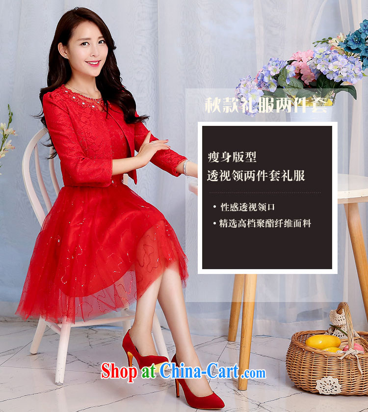 Fragrant snow fall 2015 new fluoroscopy round-collar-lace flowers beauty graphics thin model dresses female Two-piece elegant antique dresses red XXXL pictures, price, brand platters! Elections are good character, the national distribution, so why buy now enjoy more preferential! Health