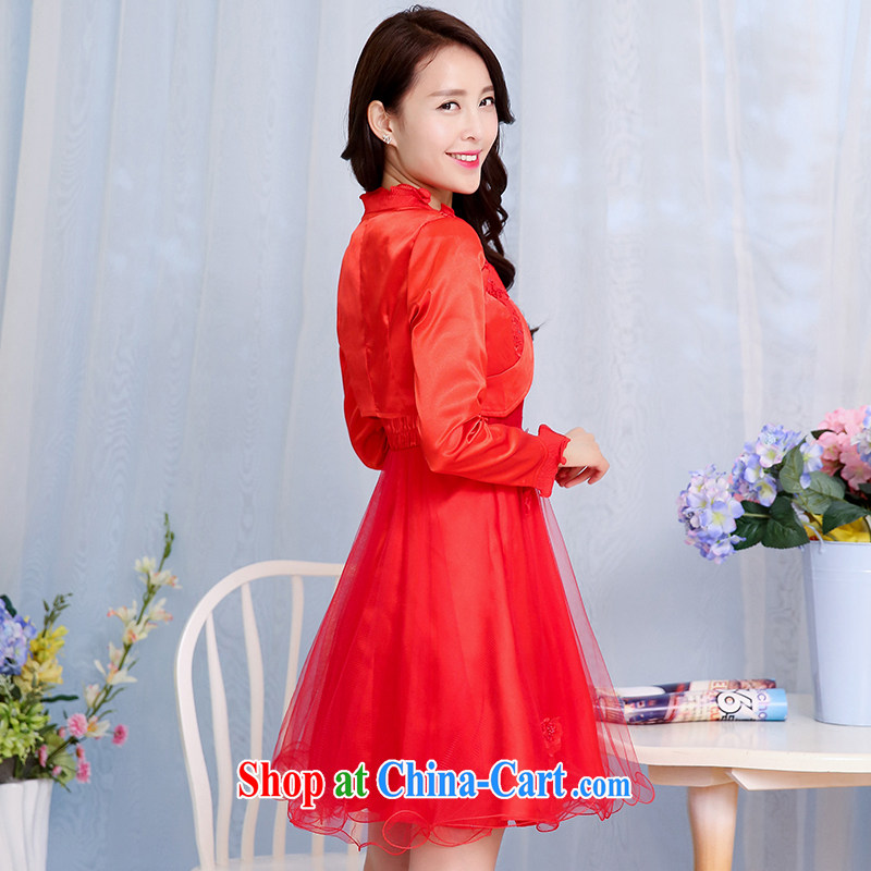 Ju gave us 2015 spring new married women bows dress female short erase chest lace beauty dress two-piece red XXXL, Ju has given us (RUCIMEI), online shopping