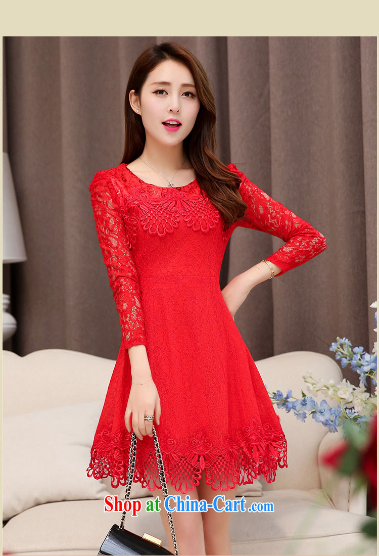 Ju gave us 2015 spring new married women bows dress female short lace beauty dresses red XXL pictures, price, brand platters! Elections are good character, the national distribution, so why buy now enjoy more preferential! Health