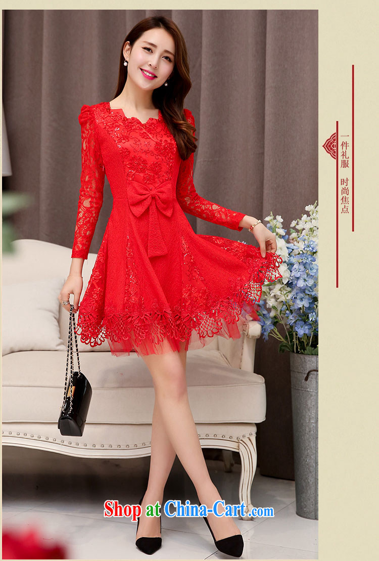 Ju gave us 2015 spring new married women bows dress female short lace beauty dresses red XXL pictures, price, brand platters! Elections are good character, the national distribution, so why buy now enjoy more preferential! Health