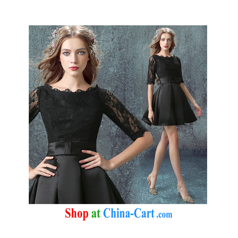 White first into some graphics thin black lace long-sleeved in annual dinner theater performances, short wedding dresses small 2015 new black tailored to contact customer service, white first about, shopping on the Internet