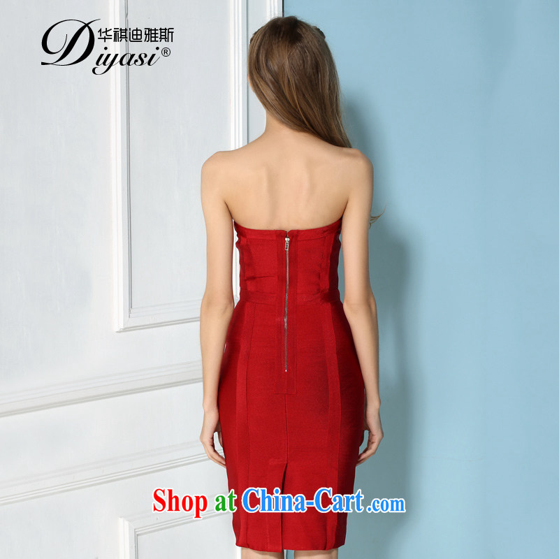 European and American spring and summer, new sense of wrapped chest bare chest bandage dresses & Jeon Ji-hyeon, toast clothing beauty dress red L, Wah Kee Avandia, and, shopping on the Internet