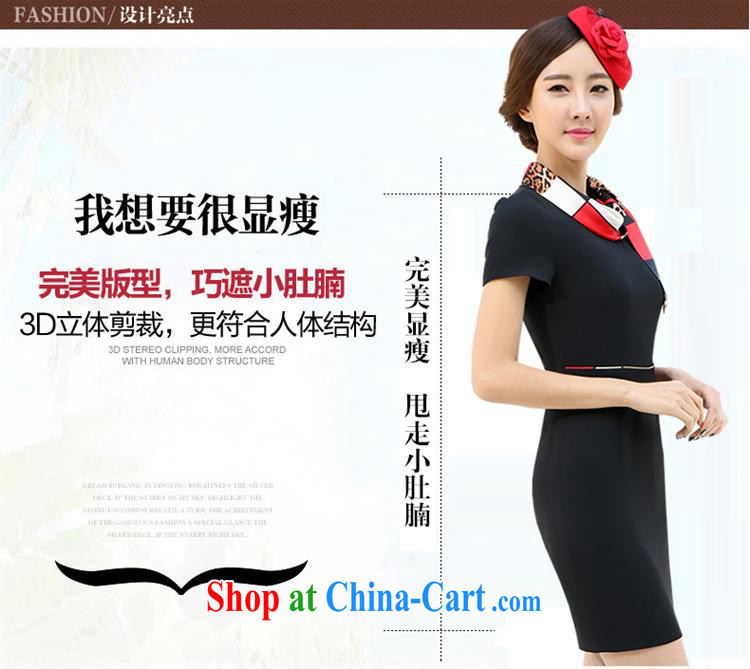 Career Women with a short-sleeved dress Korean air stewardesses uniforms beauty jewelry sale hotel clothing black XXXL pictures, price, brand platters! Elections are good character, the national distribution, so why buy now enjoy more preferential! Health