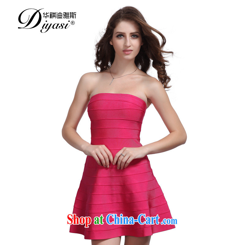 Wah Kee's aura, his chest bare, bare shoulders bridal toasting banquet girl Evening Dress short bandage dresses red L, China sincerely Avandia, and, shopping on the Internet