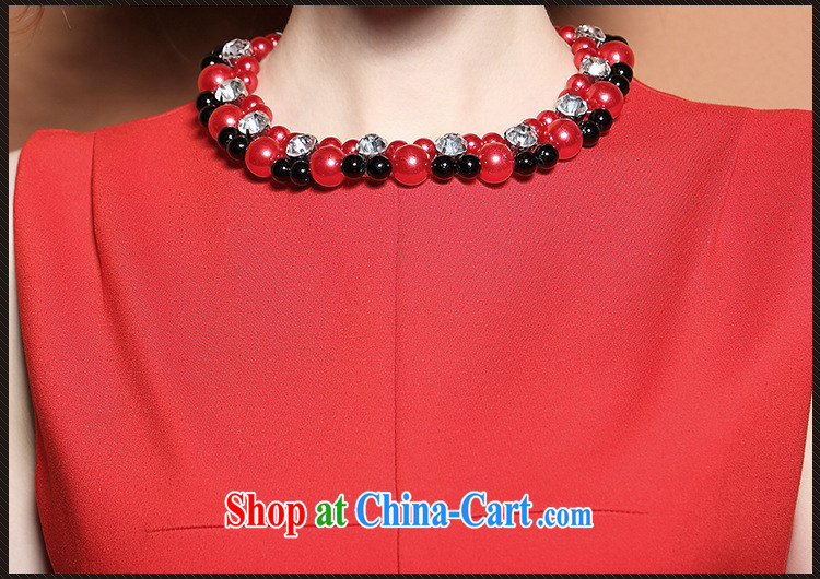 MissDonut summer 2015 new, modern Europe and the pearl cultivation video thin dress dress red sleeveless vest skirt green M pictures, price, brand platters! Elections are good character, the national distribution, so why buy now enjoy more preferential! Health