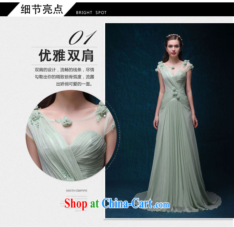 Toast serving long, elegant graphics thin the Field shoulder-tail 2015 new summer bridal wedding banquet dress light green long-tail dress elegant light green made 7 Day Shipping does not return not-for-pictures, price, brand platters! Elections are good character, the national distribution, so why buy now enjoy more preferential! Health