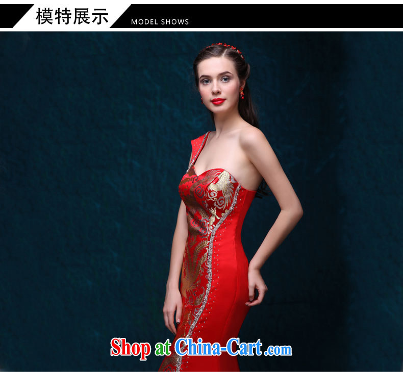 Toast serving long, sexy graphics thin crowsfoot single shoulder moderator service 2015 new summer bridal wedding dresses, elegant shoulder the drill long night at Merlion, red made 7 Day Shipping does not return not-for-pictures, price, brand platters! Elections are good character, the national distribution, so why buy now enjoy more preferential! Health