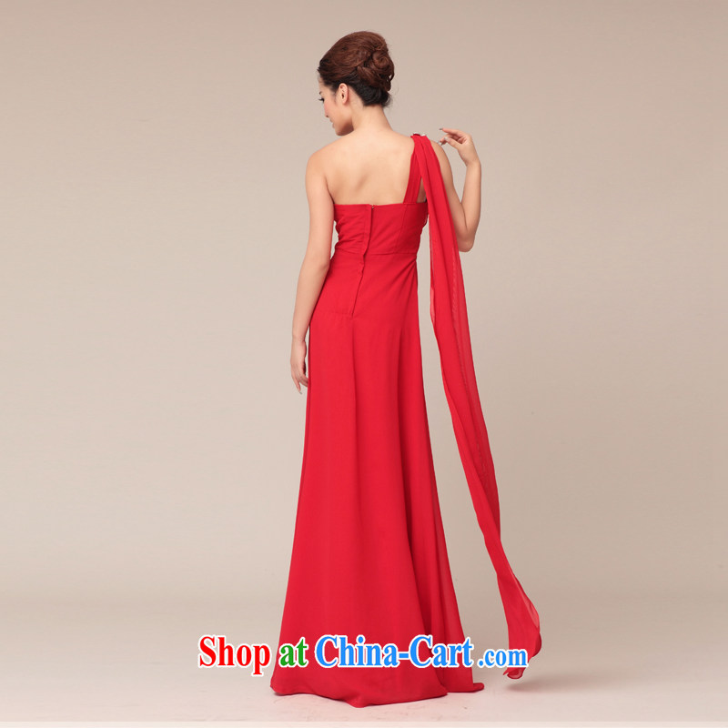 M card puzzle card wedding dresses 2015 summer red Greece, the shoulder evening dress bridesmaid bridal serving toast serving red XL, mystery card (MEKAMIKA), shopping on the Internet