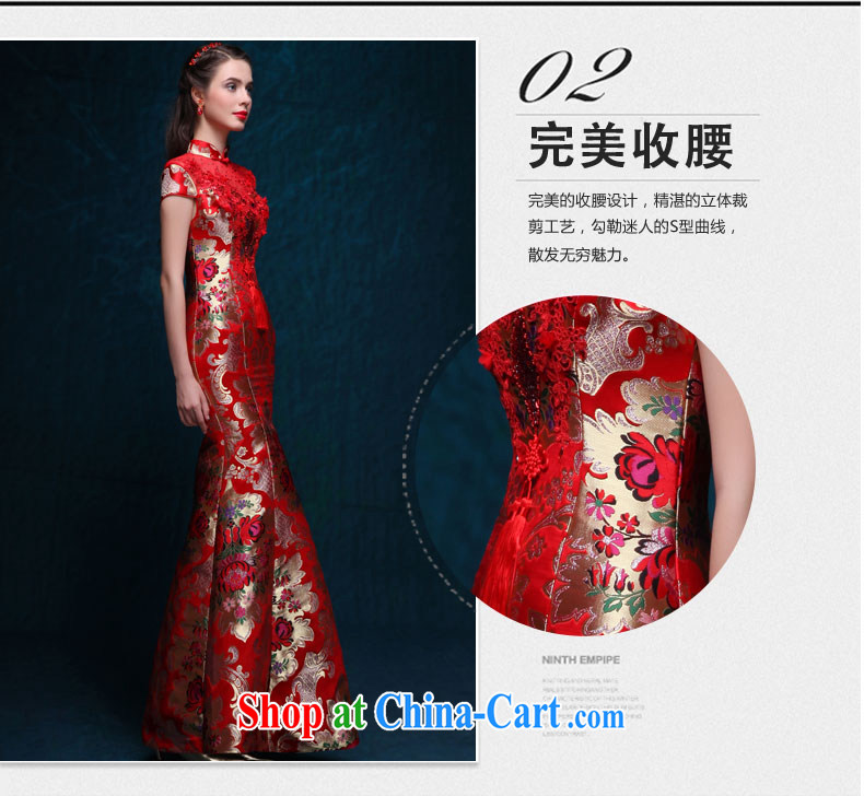 Toast serving long, Retro beauty embroidery at Merlion red 2015 new summer bridal wedding banquet dress red embroidered long at Merlion dress red made 7 Day Shipping does not return does not switch pictures, price, brand platters! Elections are good character, the national distribution, so why buy now enjoy more preferential! Health