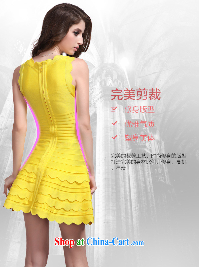 Wah Kee's aura, your shoulders fitness beauty toasting banquet girl Evening Dress dress short bandage dresses yellow L pictures, price, brand platters! Elections are good character, the national distribution, so why buy now enjoy more preferential! Health