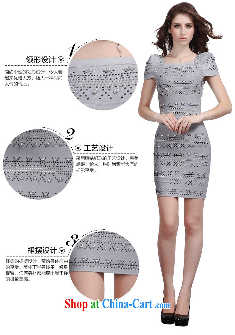 Wah Kee, Trieste, upscale European staple Pearl gray dress bandage dress/sexy package and banquet dress short nails Pearl gray L pictures, price, brand platters! Elections are good character, the national distribution, so why buy now enjoy more preferential! Health