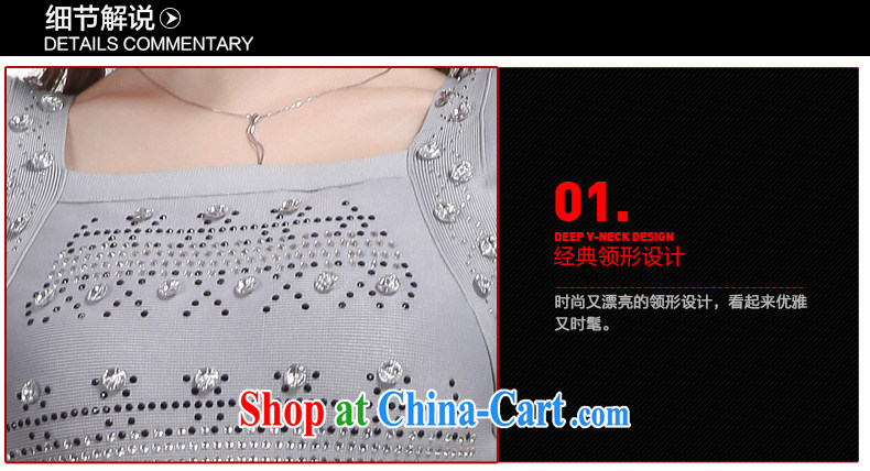 Wah Kee, Trieste, upscale European staple Pearl gray dress bandage dress/sexy package and banquet dress short nails Pearl gray L pictures, price, brand platters! Elections are good character, the national distribution, so why buy now enjoy more preferential! Health