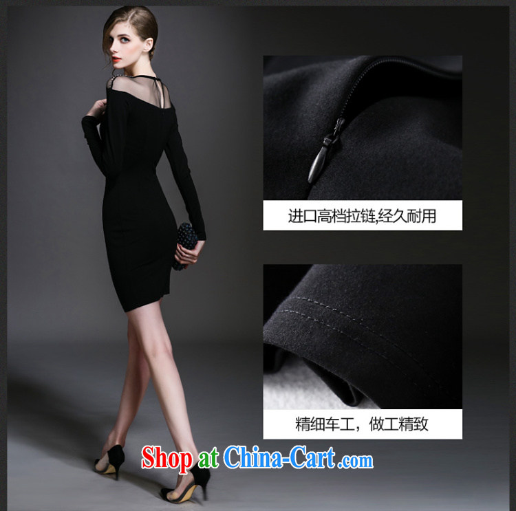 Anna soon Elizabeth spring 2015 new long-sleeved solid beauty dress package and further than small black skirt dress skirt LF children 9454 black XL pictures, price, brand platters! Elections are good character, the national distribution, so why buy now enjoy more preferential! Health